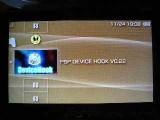PSP DEVICE HOOK選択画面